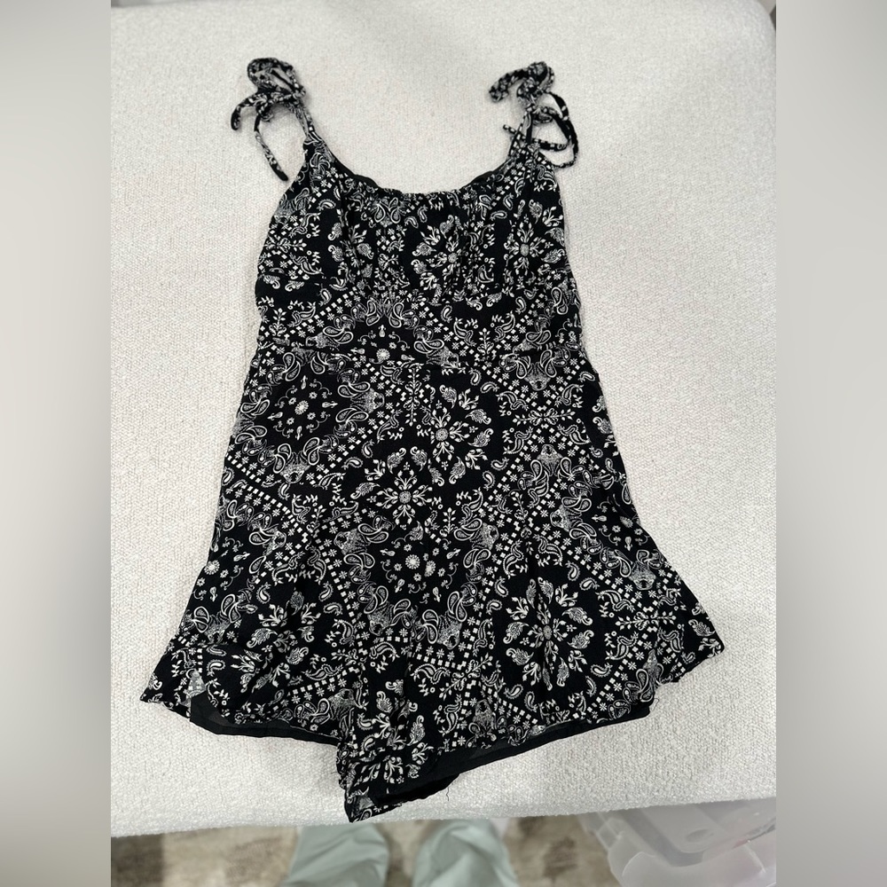 Black and white romper
